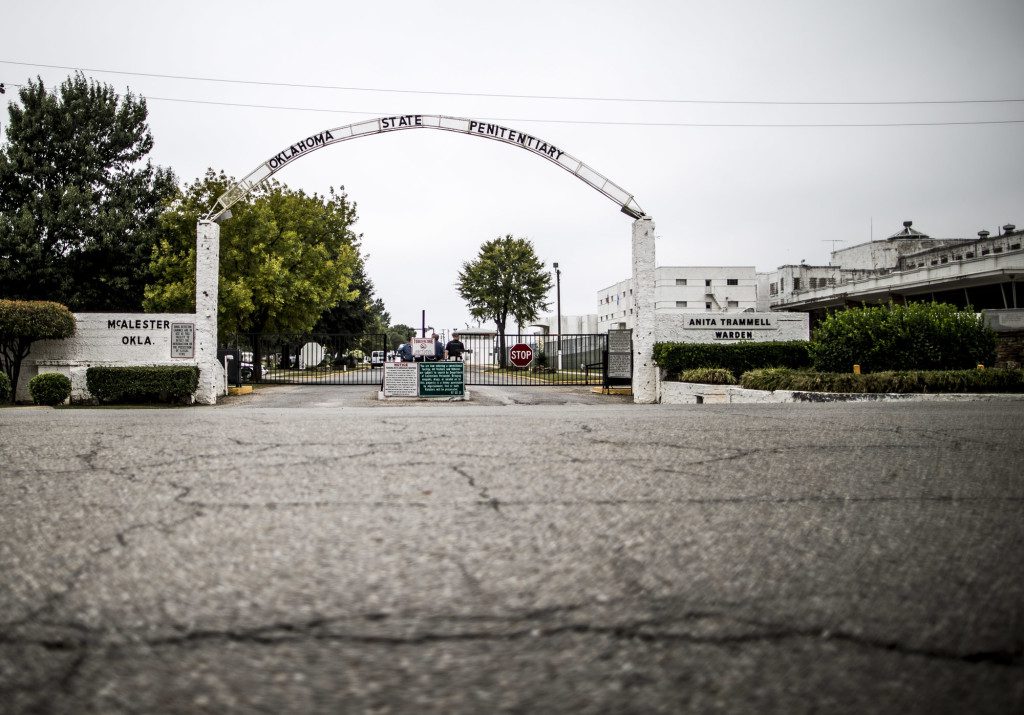 9/30/15 9:51:27 AM -- An exterior view of the Oklahoma State Penitentiary in McAlester, Oklahoma on the day of Richard Glossip's execution.  Photo by Shane Bevel/The Frontier